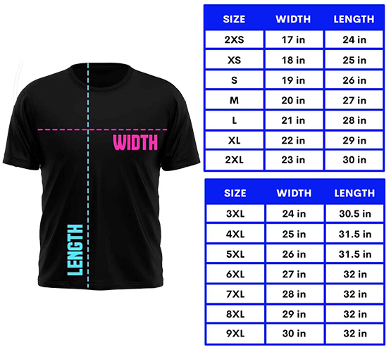 Shirt Size Guide